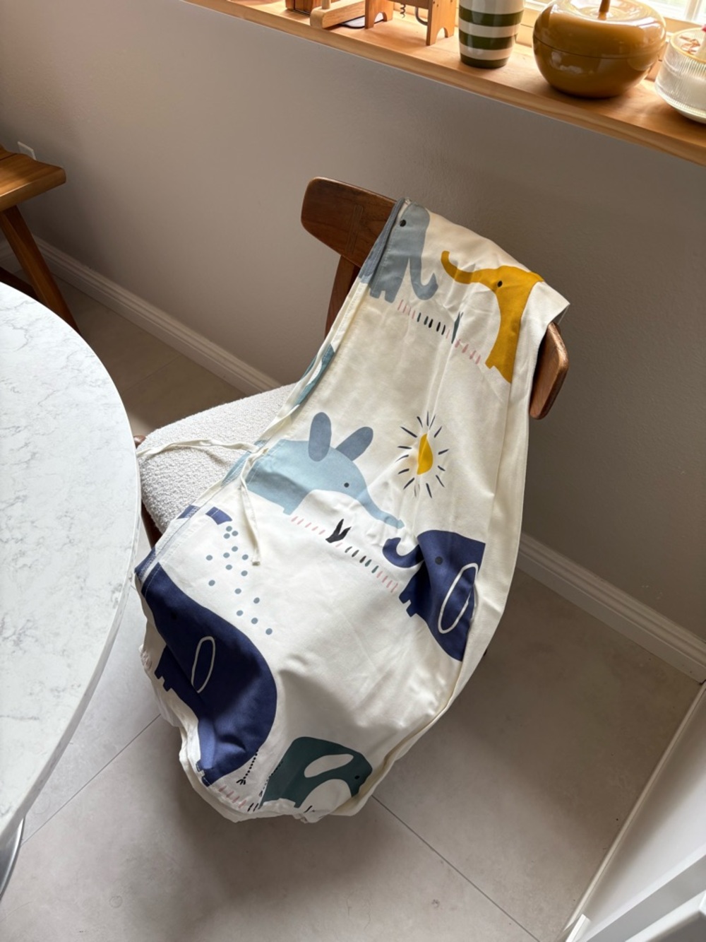 Crate & Barrel Kids Elephant Teepee Cotton Canvas Tent cover
